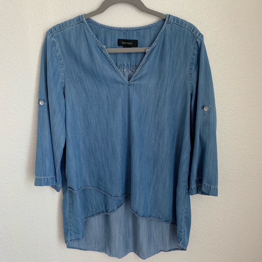 Karen Kane. Chambray long sleeve.
